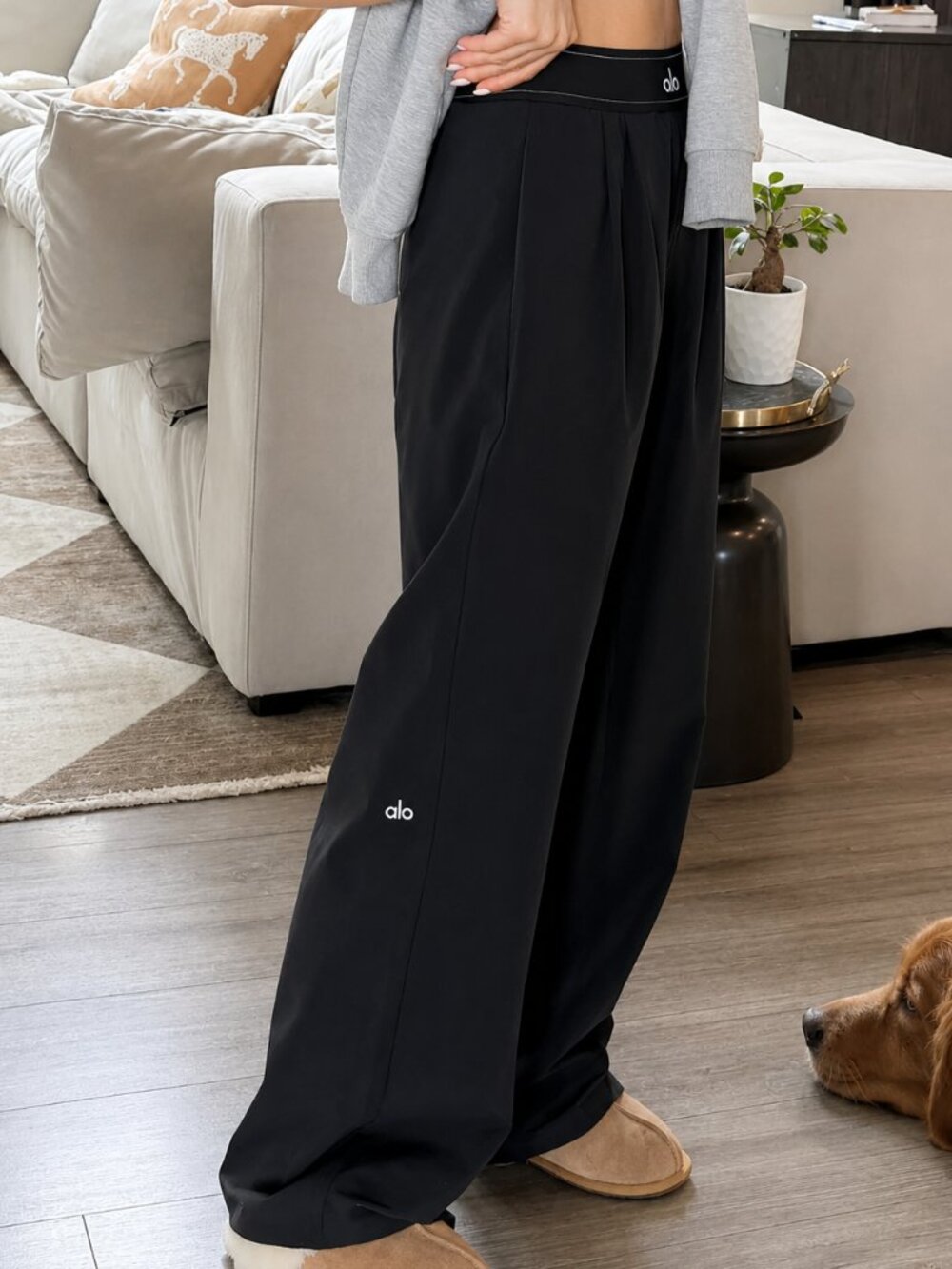 🖤Black ALO Yoga Wide Leg Pants (Length:30" Inseam) – NWT😉everyday professional